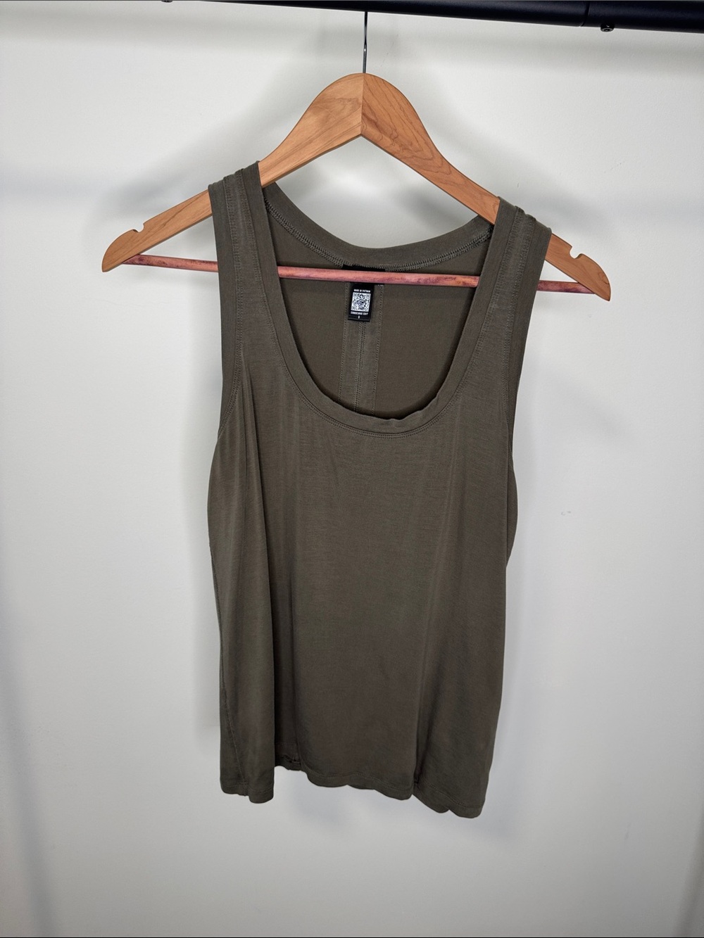 Express Olive Green Scoop Neck Tank Top